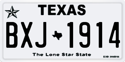 TX license plate BXJ1914