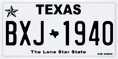 TX license plate BXJ1940