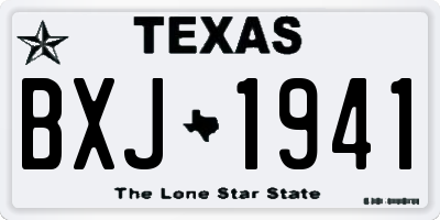 TX license plate BXJ1941