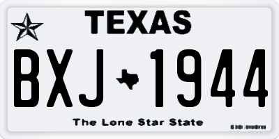 TX license plate BXJ1944