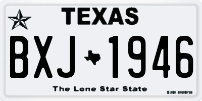 TX license plate BXJ1946