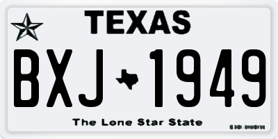 TX license plate BXJ1949