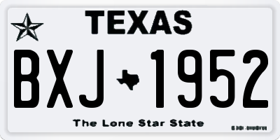 TX license plate BXJ1952