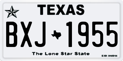 TX license plate BXJ1955