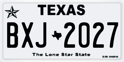 TX license plate BXJ2027