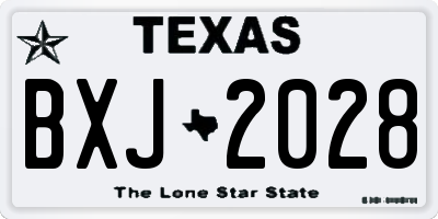 TX license plate BXJ2028