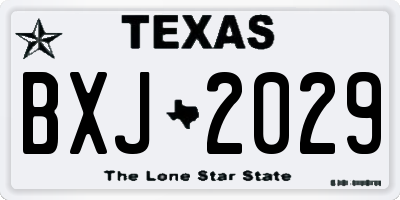 TX license plate BXJ2029