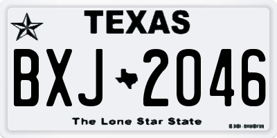 TX license plate BXJ2046