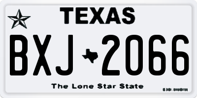 TX license plate BXJ2066