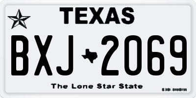 TX license plate BXJ2069