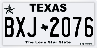 TX license plate BXJ2076