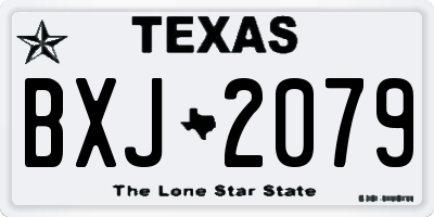TX license plate BXJ2079