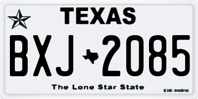 TX license plate BXJ2085