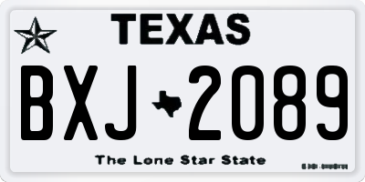 TX license plate BXJ2089