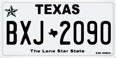 TX license plate BXJ2090