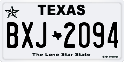 TX license plate BXJ2094