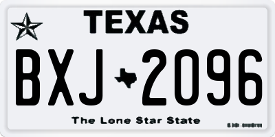 TX license plate BXJ2096