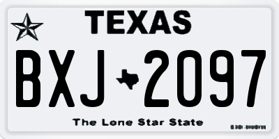 TX license plate BXJ2097