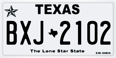 TX license plate BXJ2102