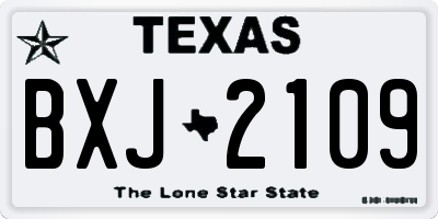 TX license plate BXJ2109