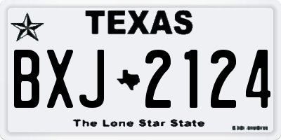 TX license plate BXJ2124