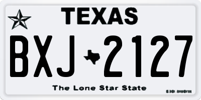 TX license plate BXJ2127