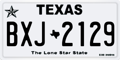 TX license plate BXJ2129