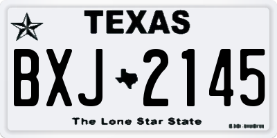 TX license plate BXJ2145