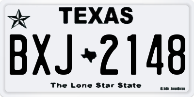 TX license plate BXJ2148