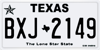 TX license plate BXJ2149