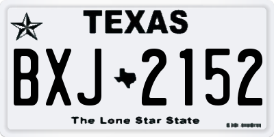 TX license plate BXJ2152