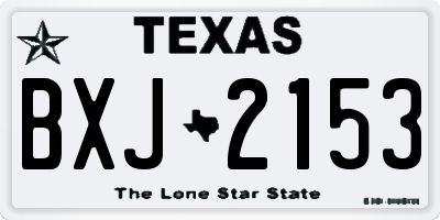 TX license plate BXJ2153