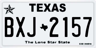 TX license plate BXJ2157