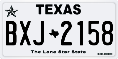 TX license plate BXJ2158