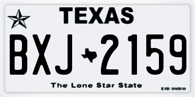 TX license plate BXJ2159