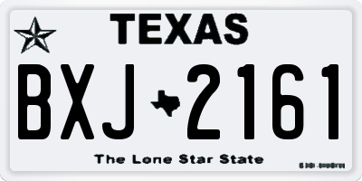 TX license plate BXJ2161