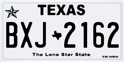 TX license plate BXJ2162