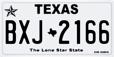 TX license plate BXJ2166