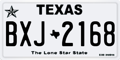 TX license plate BXJ2168