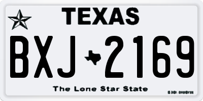 TX license plate BXJ2169