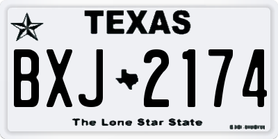 TX license plate BXJ2174