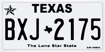 TX license plate BXJ2175