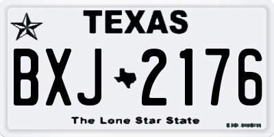 TX license plate BXJ2176