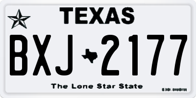 TX license plate BXJ2177