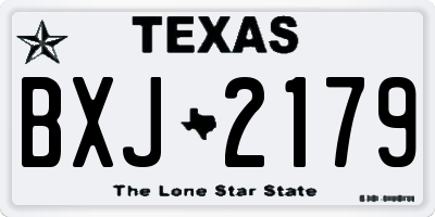 TX license plate BXJ2179
