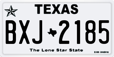 TX license plate BXJ2185