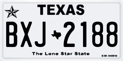 TX license plate BXJ2188