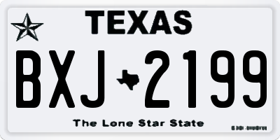 TX license plate BXJ2199