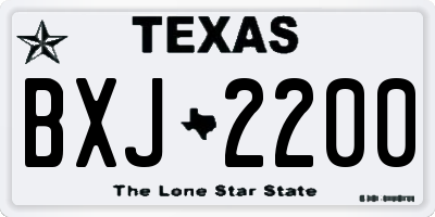TX license plate BXJ2200