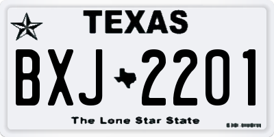TX license plate BXJ2201